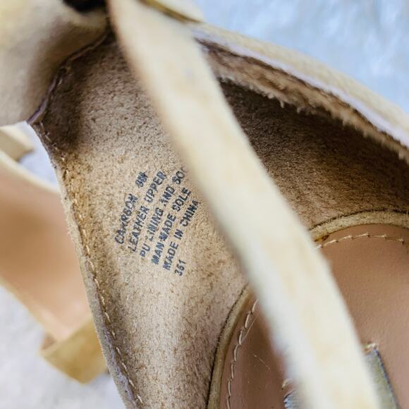 Carrson Tan Nude Single Strap Steve Madden Shoes Sz 9 - Picture 5 of 9